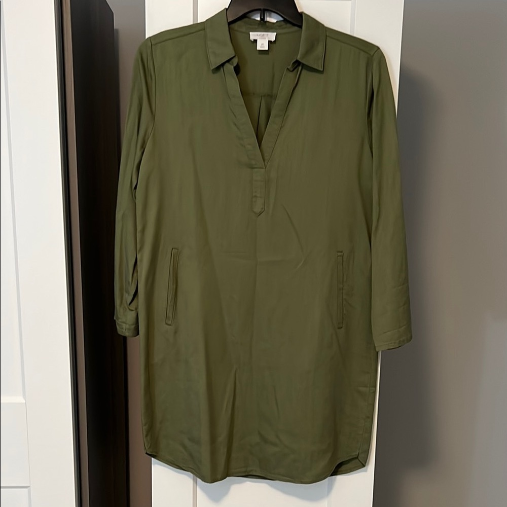 LOFT Olive Green Dress